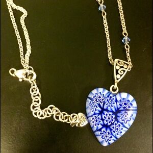 Brighton glass heart pendant